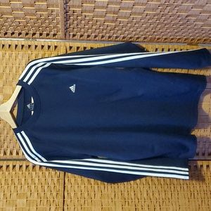 Adidas 3 striped pullover very dark blue size Large